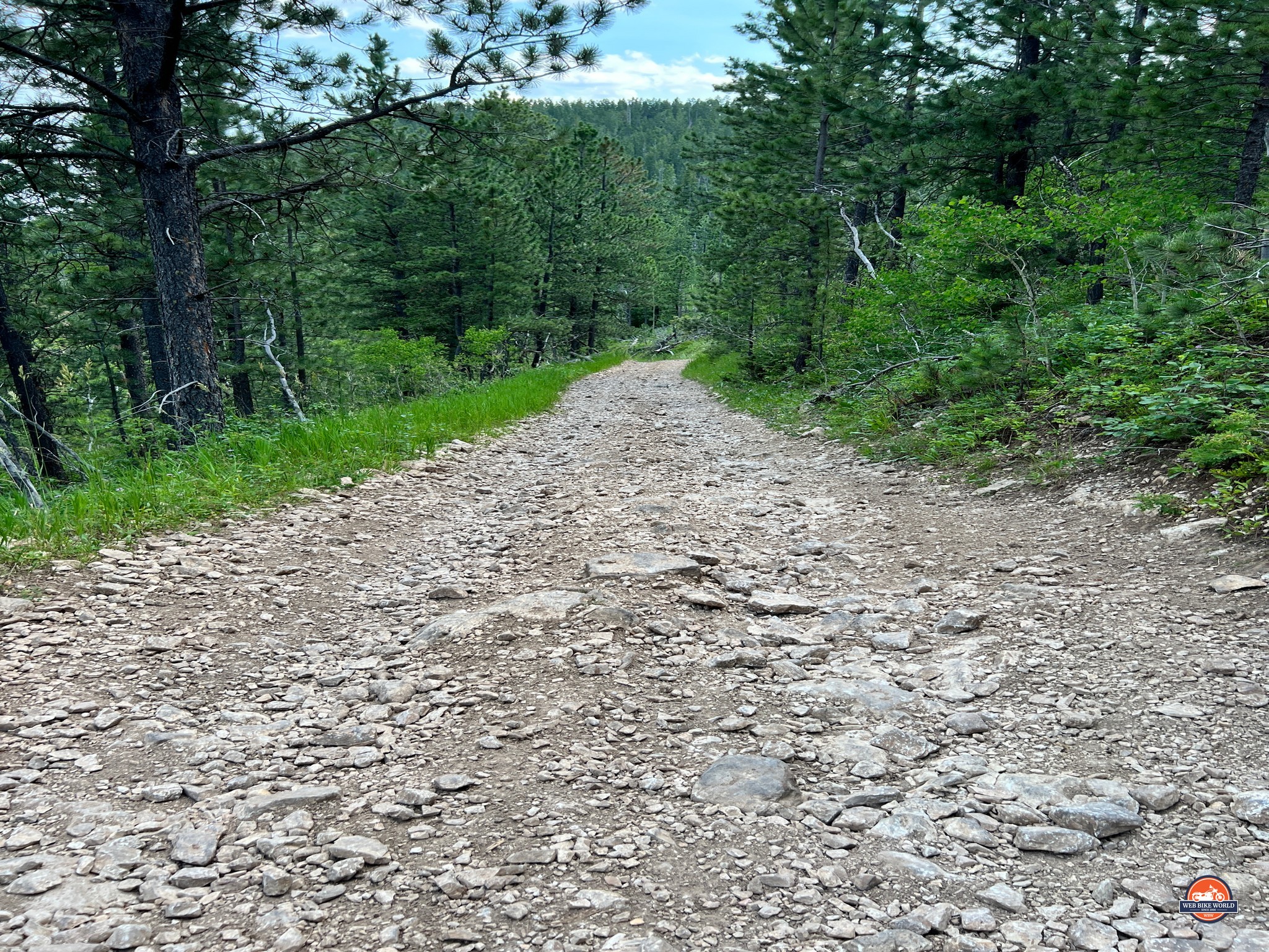 A sample of a steep, rocky downhill section of the Black Hills BDR-X.
