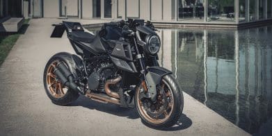 The final round of the KTM/BRABUS collection: The BRABUS 1300 R, Masterpiece Edition. All media provided by KTM's press release, honorable mention to BRABUS.