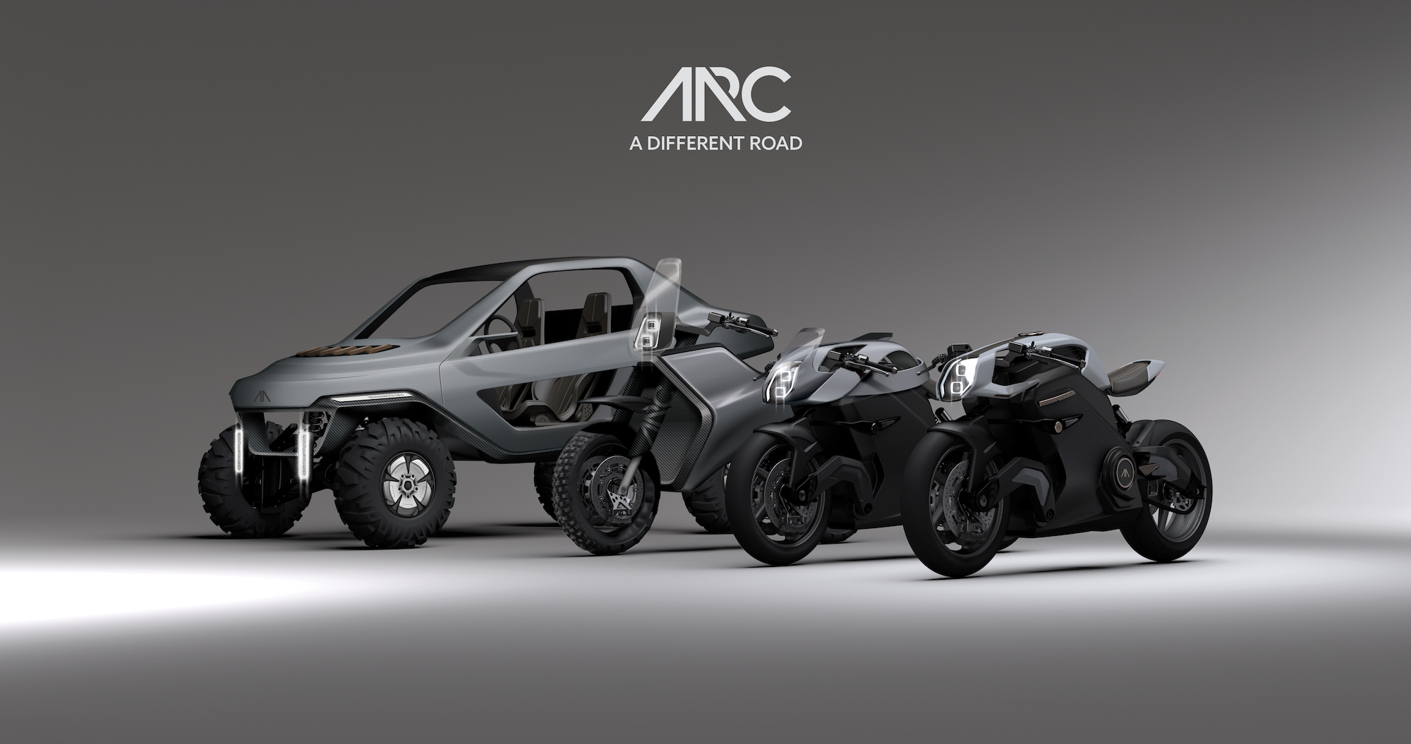 A view of the lineup Arc anticipates for a 2026 debut, showing a game-changing dual-motor system. Media provided by Steven Brown from Arc Vehicle.