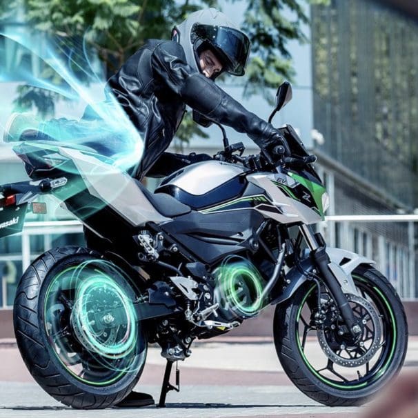 Kawasaki's fast-approaching electric bike range, consisting of the Z e-1 and Ninja e-1. Media sourced from Kawasaki's recent press release.