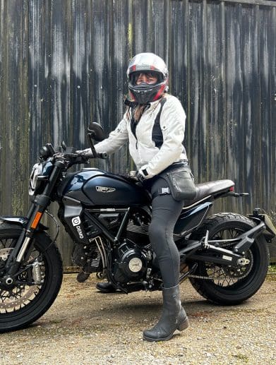 BikerKaz riding the 2023 Ducati Scrambler Nightshift