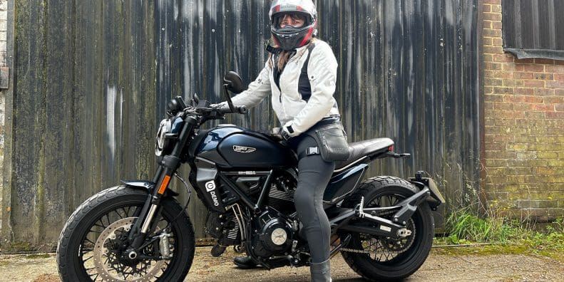 BikerKaz riding the 2023 Ducati Scrambler Nightshift