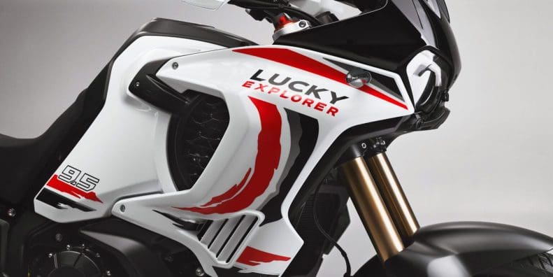 MV Agusta's new Lucky Explorer 9.5, which well told could be revealed and debuted to society as soon as October of this year. Media sourced from Gear Junkie.