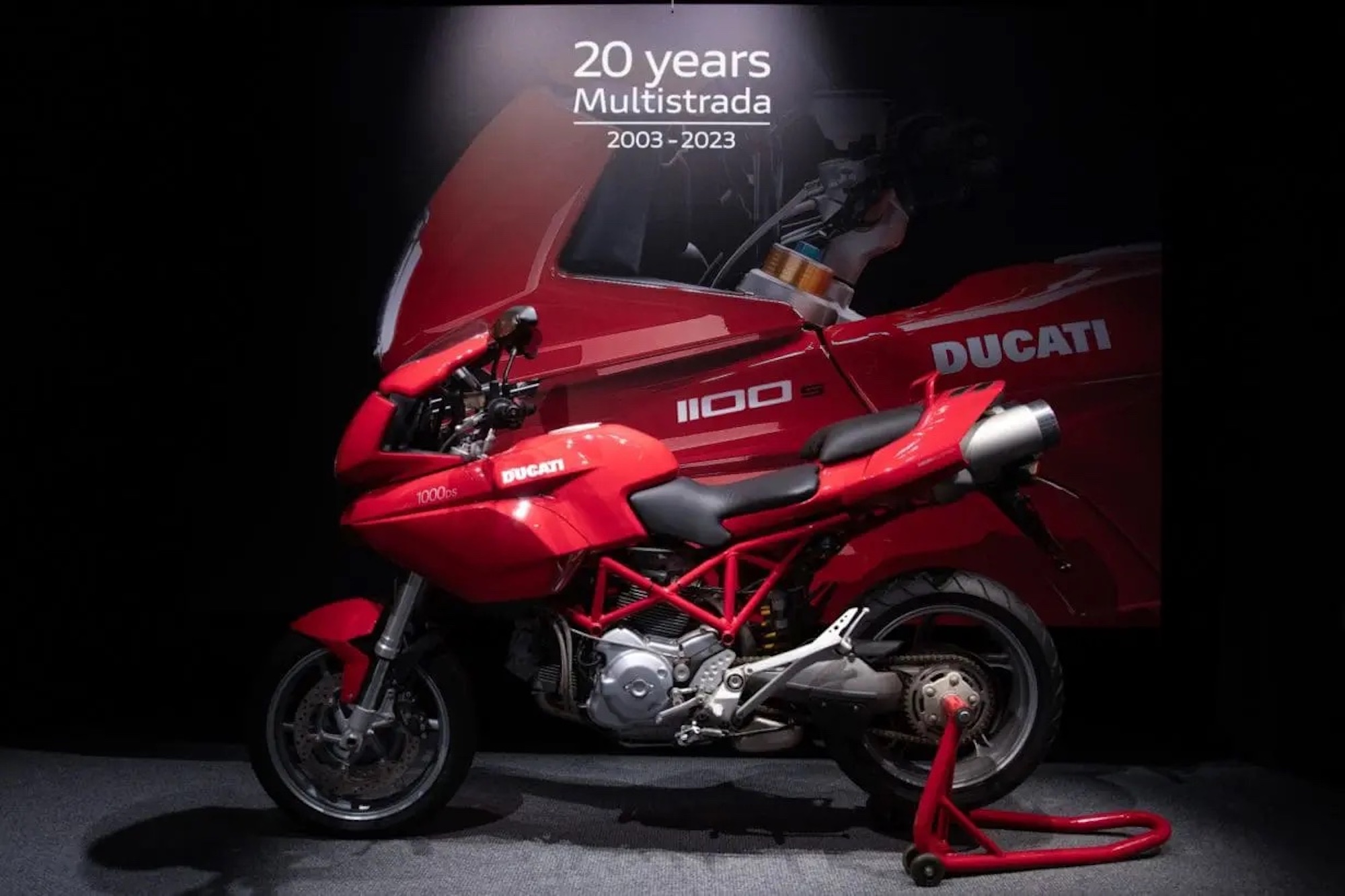 Ducati's 1000 DS. Media sourced from MoreBikes. 