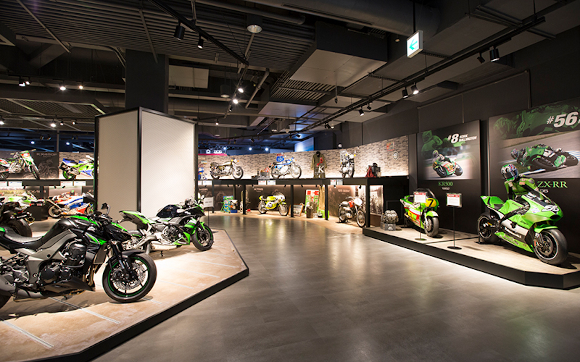 A view of the Kawasaki museum. media sourced from the Kawasaki global site.