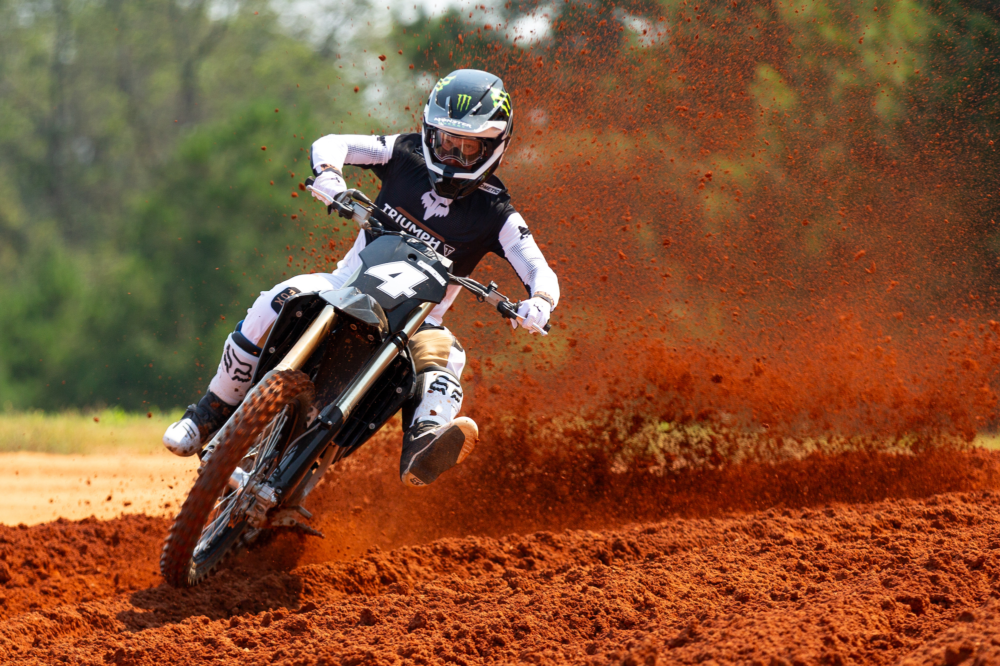 A view of the final test phase for Triumph's new motocross motorcycle. Media provided by Triumph. Props to Michael Shaw.