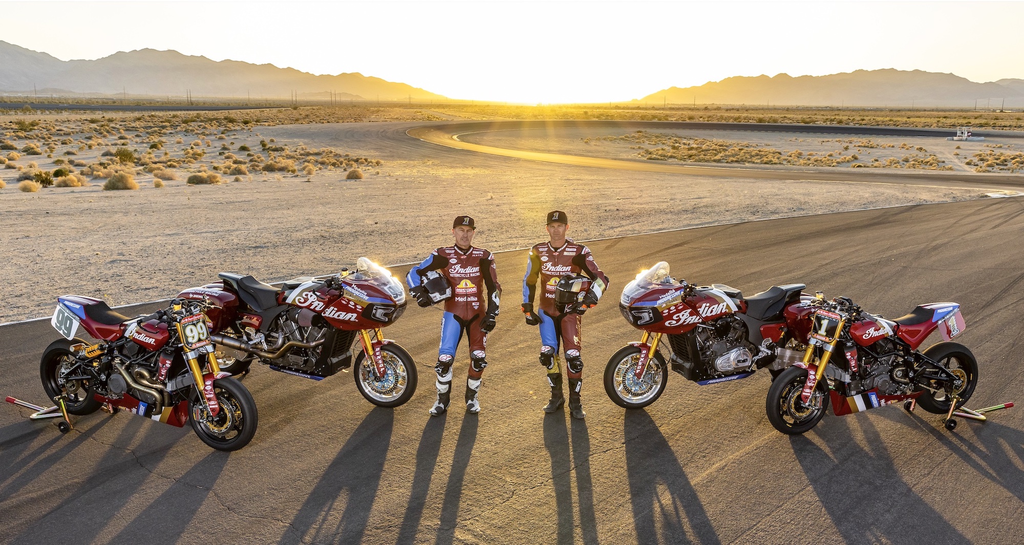 The 2023 Indian Motorcycle Racing team for AFT. Media sourced from AFT's press release.