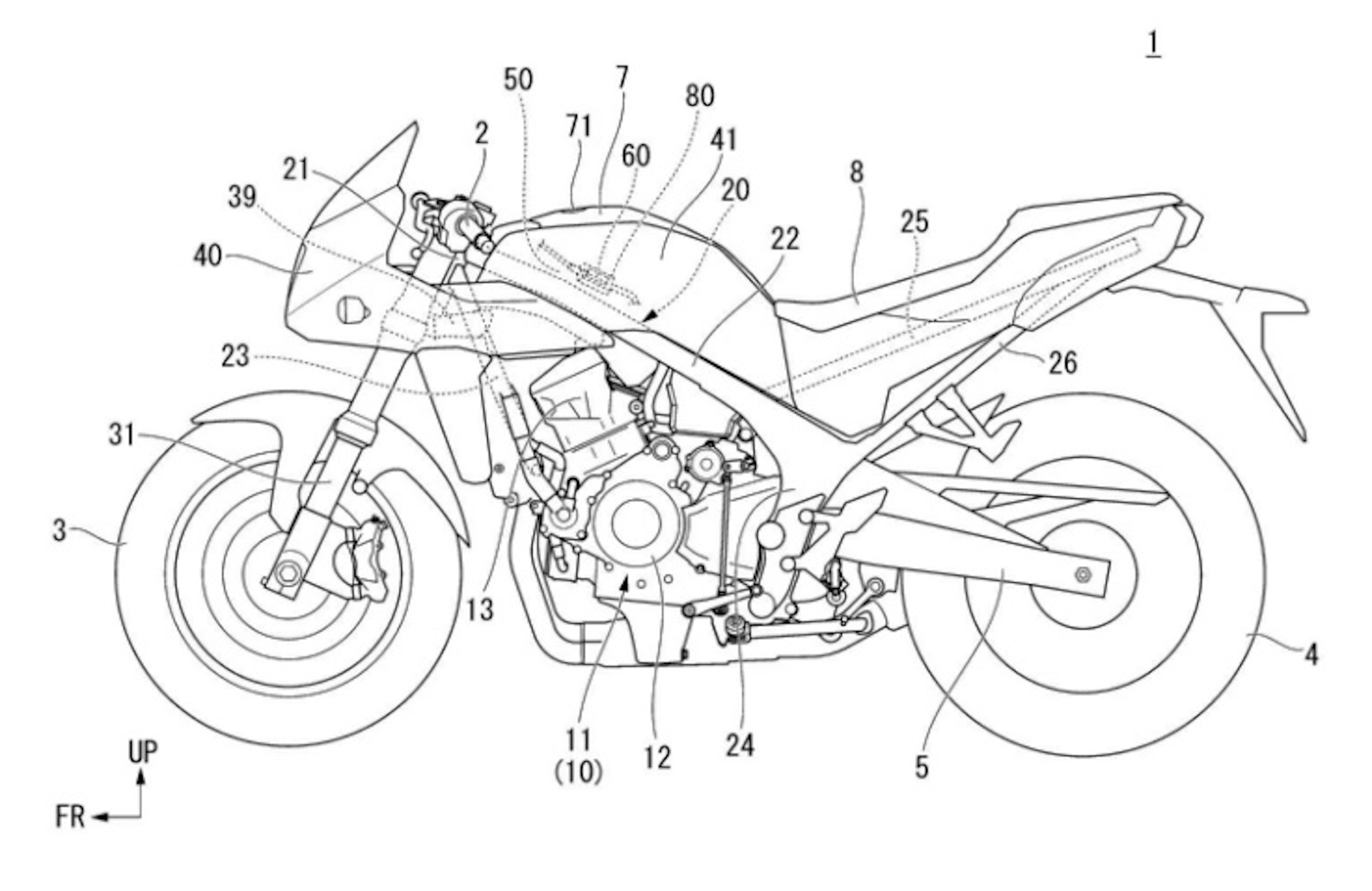 A view of the figure accompanying a new patent from Honda. Media sourced from CycleWorld.