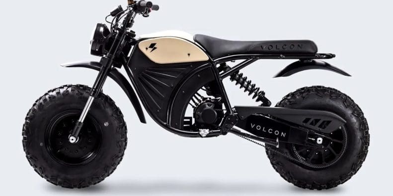 A view of the newest electric off-roading motorcycle from Volvon: The Grunt EVO. Media provided by Volcon.