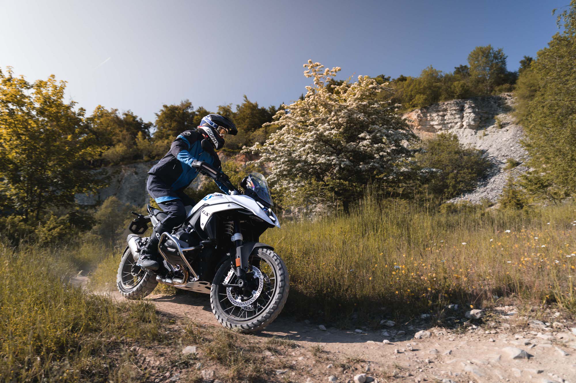 A view of BMW's all-new R 1300 GS, which houses the brand's "most powerful boxer ever." All media provided by BMW Motorrad.