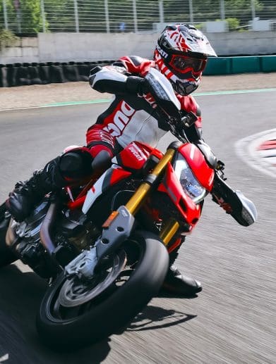 A view of Ducati's current Hypermotard. Media sourced from Ducati.