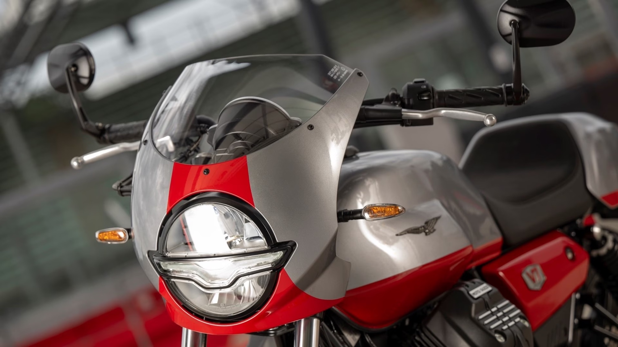 A view of Moto Guzzi's V7 Stone Cross. Media sourced from Moto Guzzi.