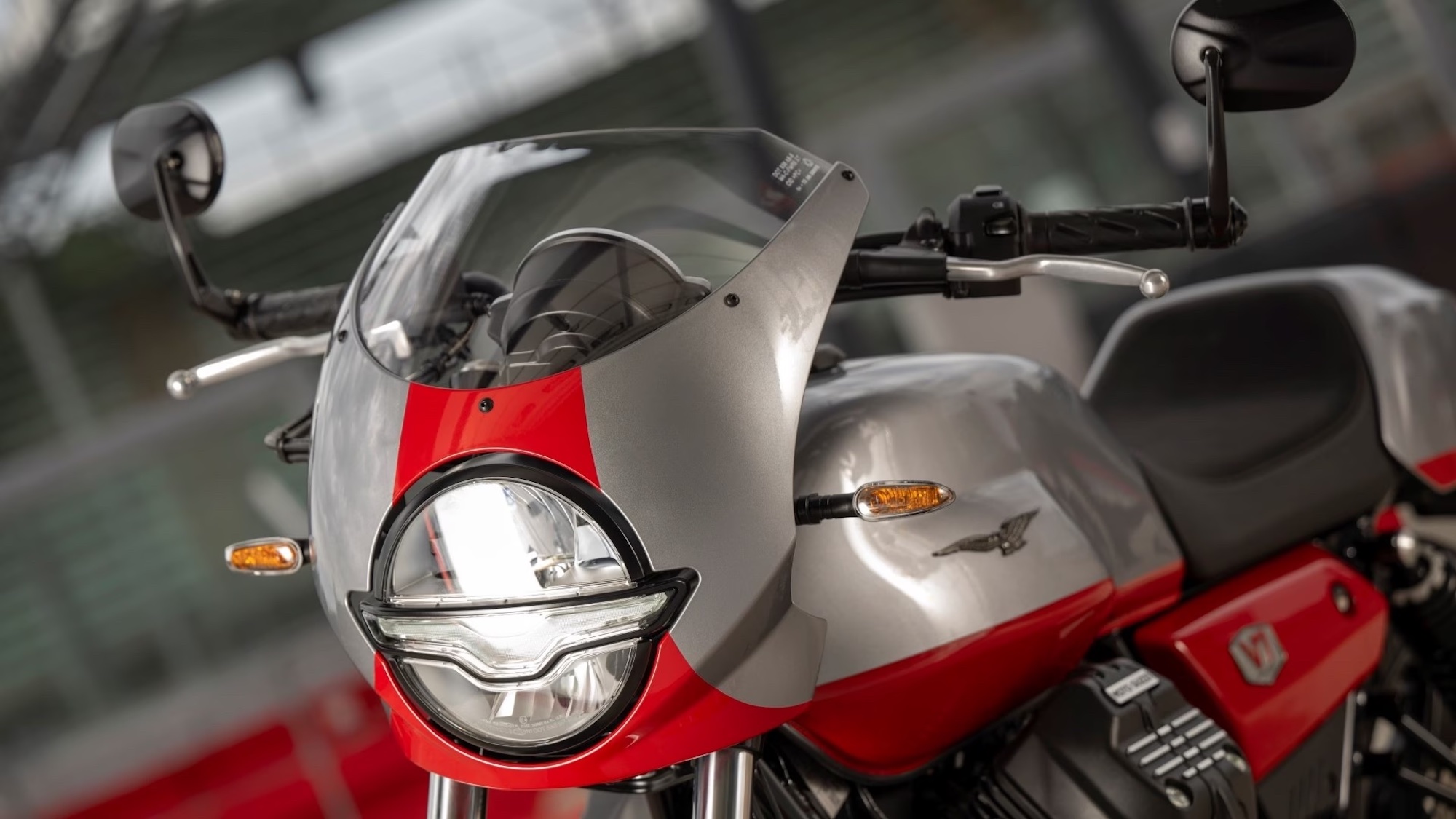 A view of Moto Guzzi's V7 Stone Cross. Media sourced from Moto Guzzi.