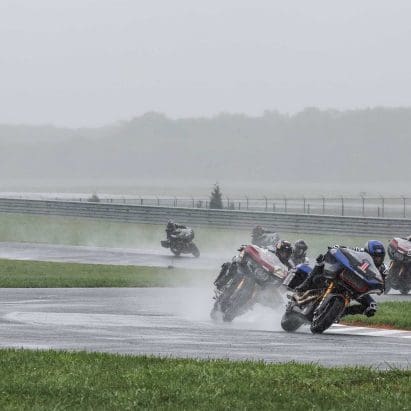 A view of one of the final rounds of the MotoAmerica Mission King of the Baggers series at New Jersey Motorsports Park. Media sourced from MotoAmerica's press release.