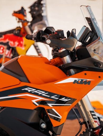 A view of the 2024 KTM 890 Adventure Rally. Media provided by KTM.