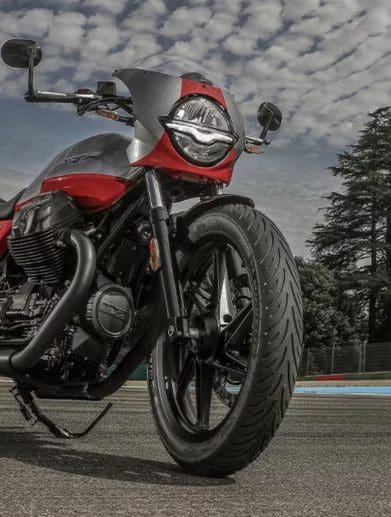 A view of Moto Guzzi's V7 Stone Cross. Media sourced from Moto Guzzi.