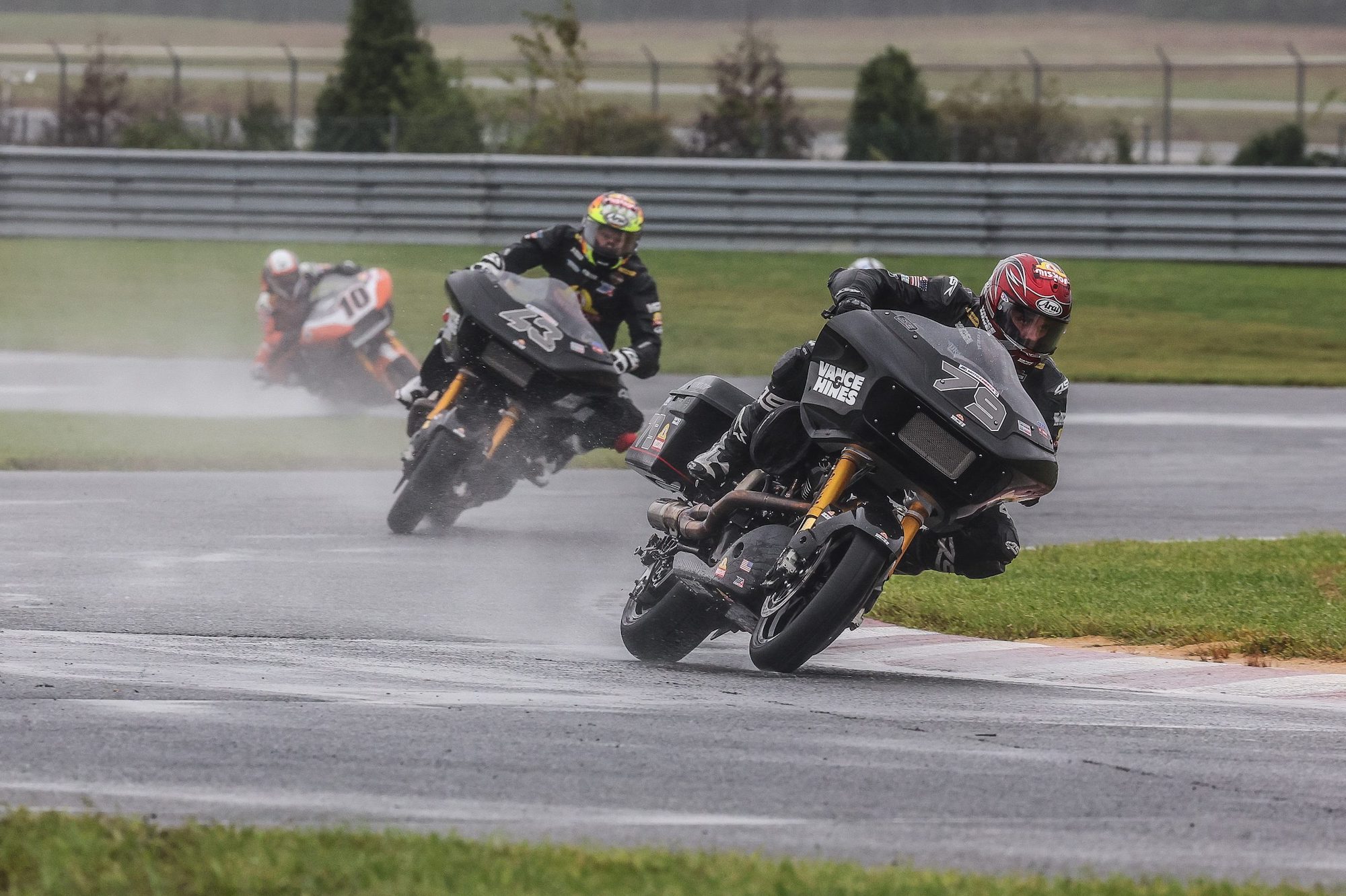 A view of one of the final rounds of the MotoAmerica Mission King of the Baggers series at New Jersey Motorsports Park. Media sourced from MotoAmerica's press release.