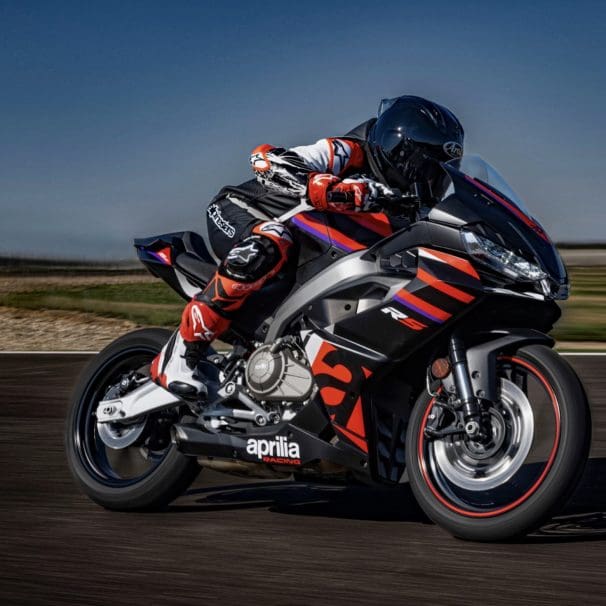 Maverick Viñales aboard Aprilia's all-new RS 457. Media provided by Aprilia.