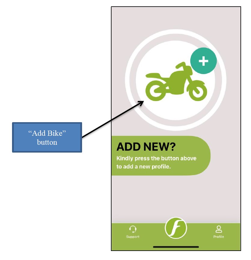Adding a bike to the app