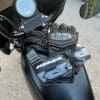 Carbo 7 Gloves on a Harley tank