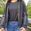 unzipped Spidi Hoodie Armor Light Women's Jacket close up frontal view