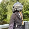 Back left shoulder view of the Spidi Hoodie Armor Light Women's Jacket