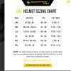 The sizing chart from Scorpion for the EXO AT960 helmet