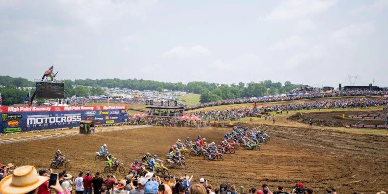 Riders participating in a previous round of MX. Media provided by Pro Motocross.