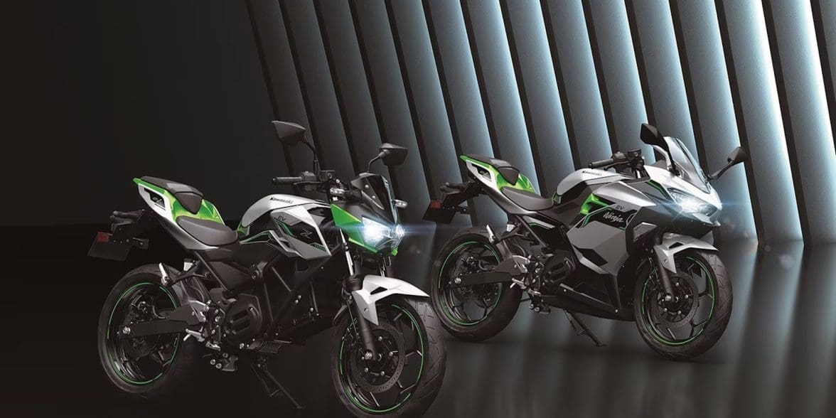 Kawasaki’s 2024 Ninja e-1, Z e-1. Media sourced from CycleWorld.