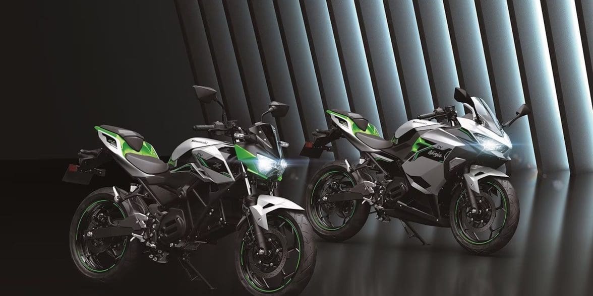 Kawasaki’s 2024 Ninja e-1, Z e-1. Media sourced from CycleWorld.