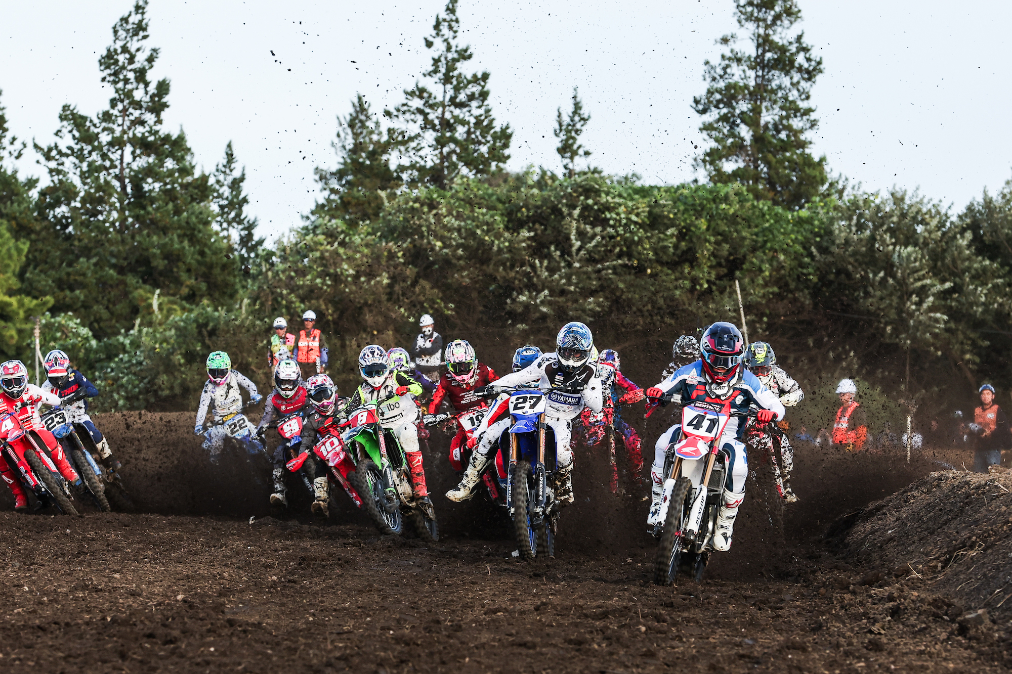 A view of Honda's electric motocross prototype at the All Japan Motocross Championship. Media provided by Honda.