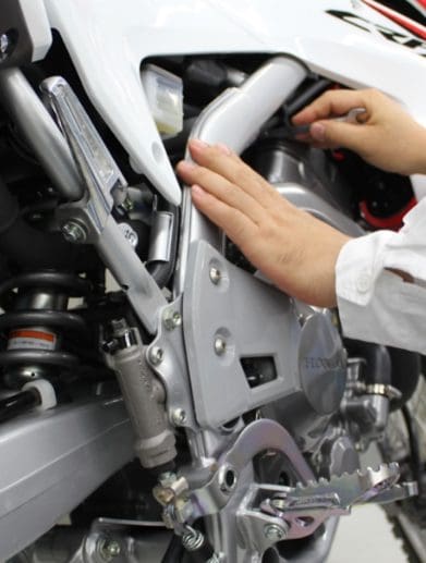 A Honda motorcycle technician. Media sourced from Honda.