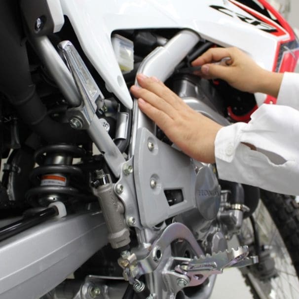 A Honda motorcycle technician. Media sourced from Honda.