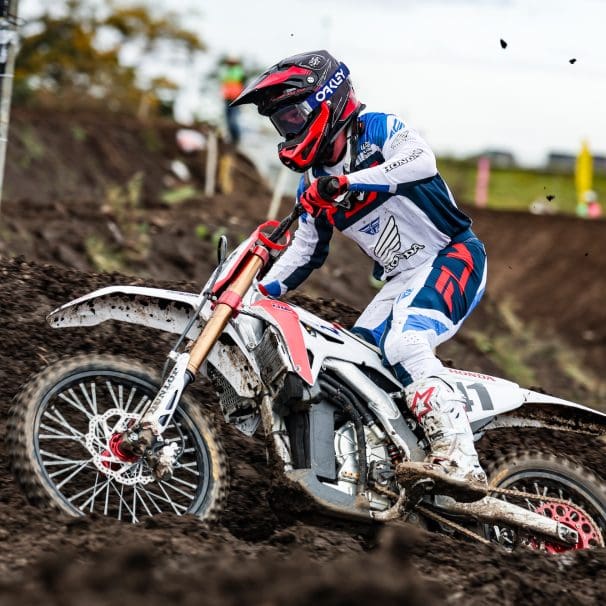 A view of Honda's electric motocross prototype at the All Japan Motocross Championship. Media provided by Honda.