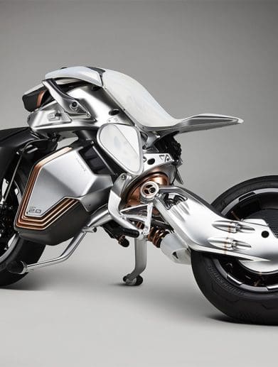 A view of Yamaha's MOTOROiD2 concept bike. All media provided by Yamaha.