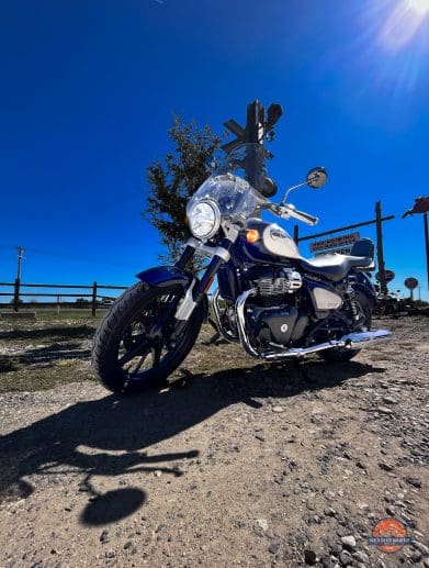 A view of Royal Enfield’s new-to-America Super Meteor 650. All rights reserved.