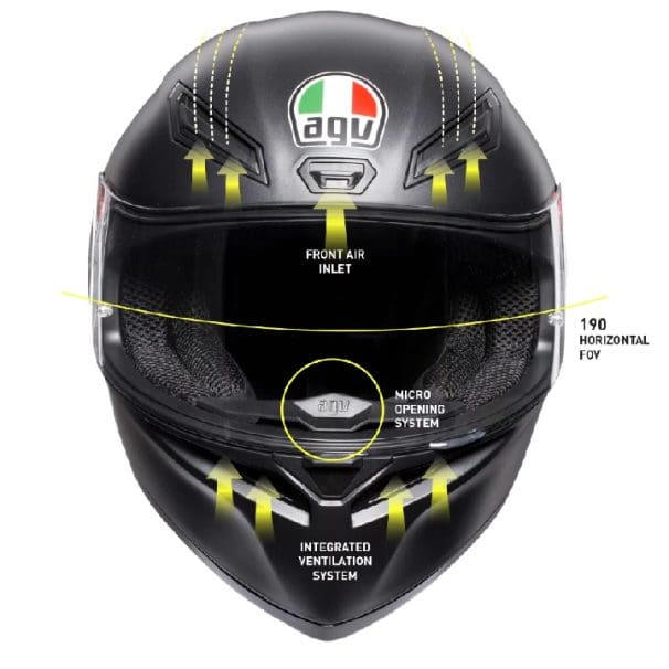agv k1 flavum 46 The AGV K1 S Limit 46 Full Face Helmet is a road helmet designed for everyday challenges Buy AGV K1 Flavum 46