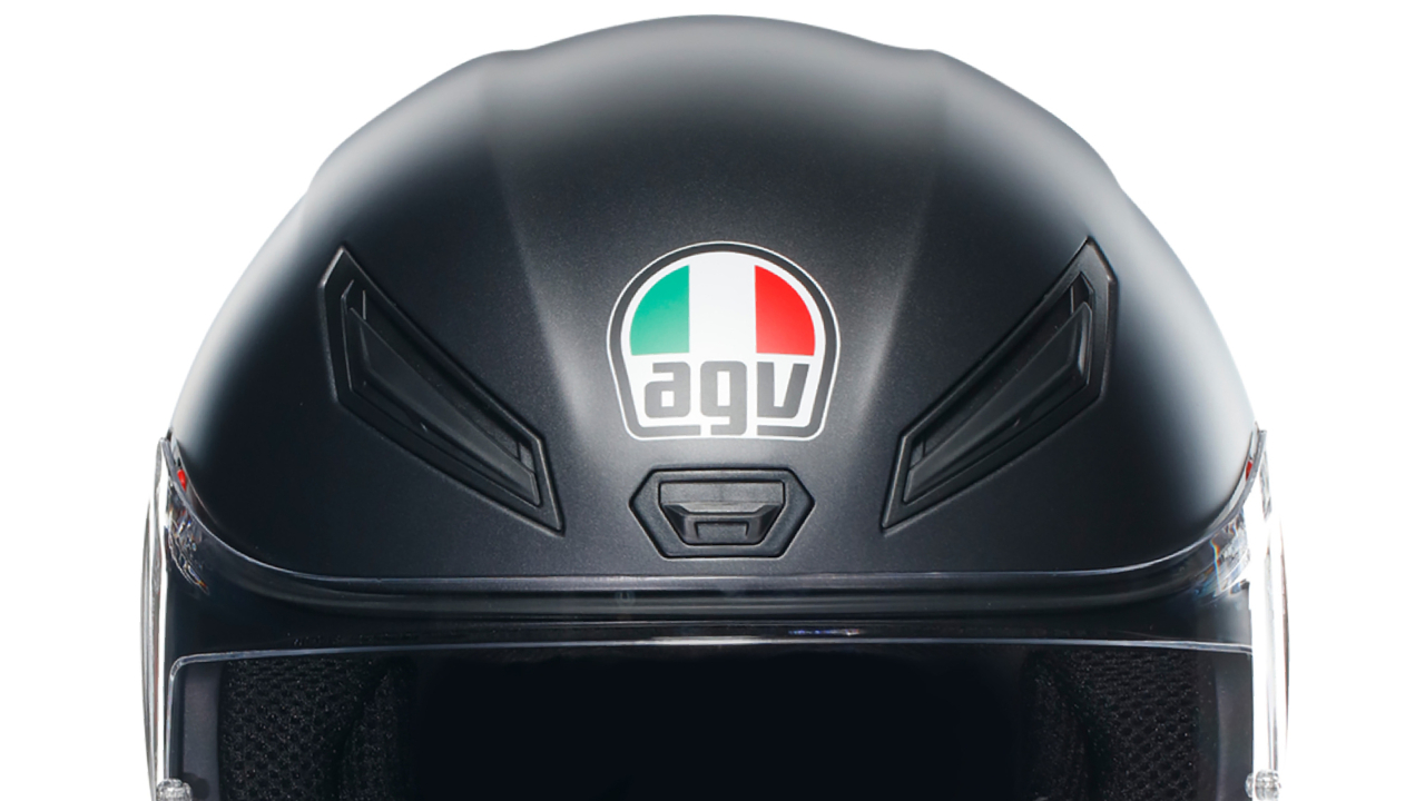 Image of the vents above the visor on the AGV K1.