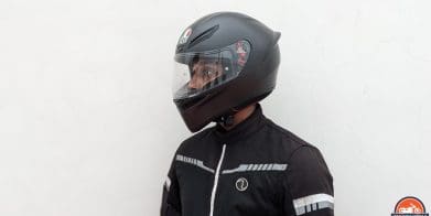 Rider wearing AGV K1 Helmet