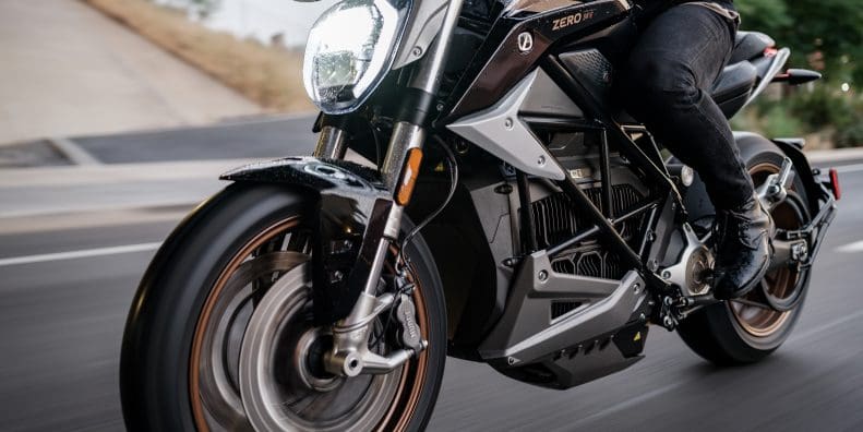 A view of a Zero motorcycle, currently celebrating a hefty discount! Media provided by Zero Motorcycles.