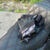 Spidi Flash-R EVO Women's Gloves laying on the motorcycle seat