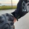 Closeup of the cuff on the Spidi Flash-R Evo gloves