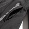 Closeup of the side pockets on jacket