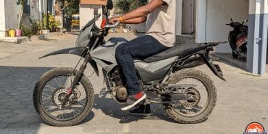 Rider wearing the Street & Steel Oakland Jeans on a motorcycle