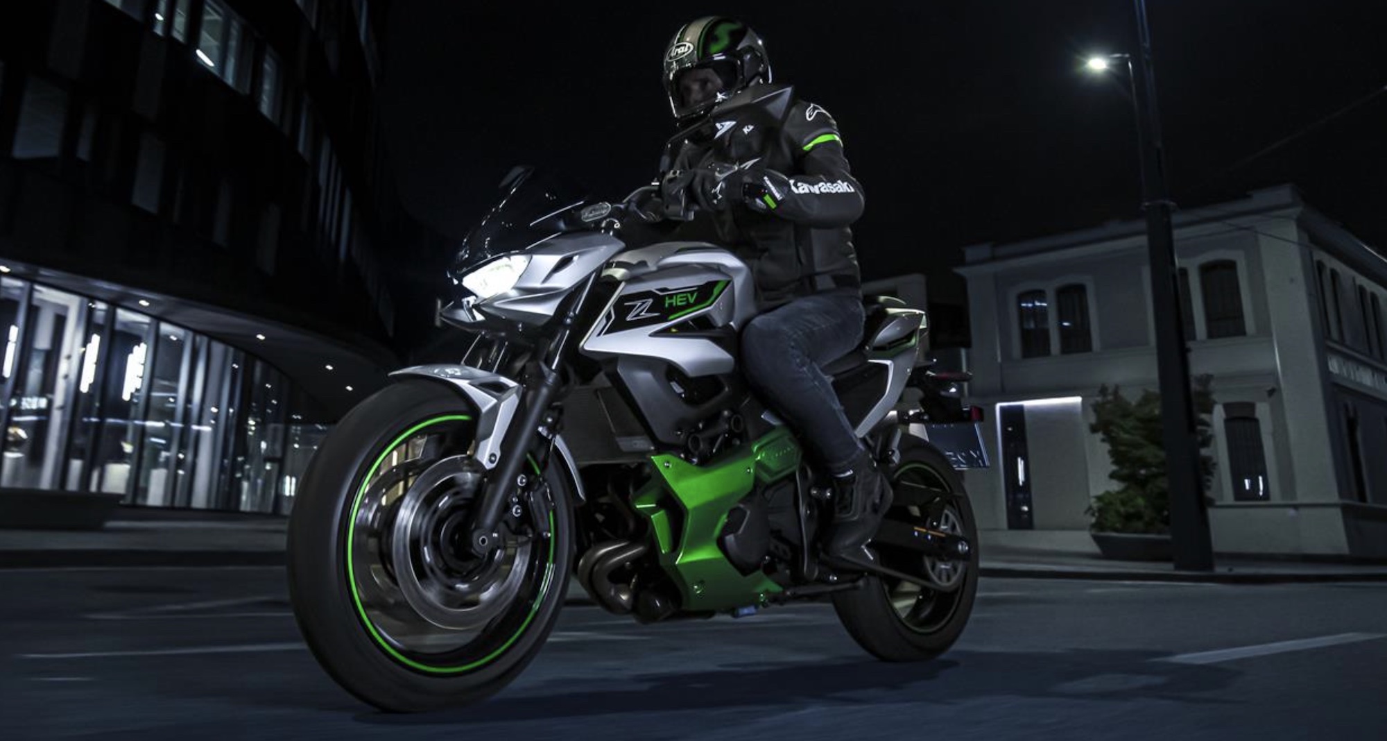 A view of Kawasaki's new hybrid, the Z 7 Hybrid. Media provided by Kawasaki.