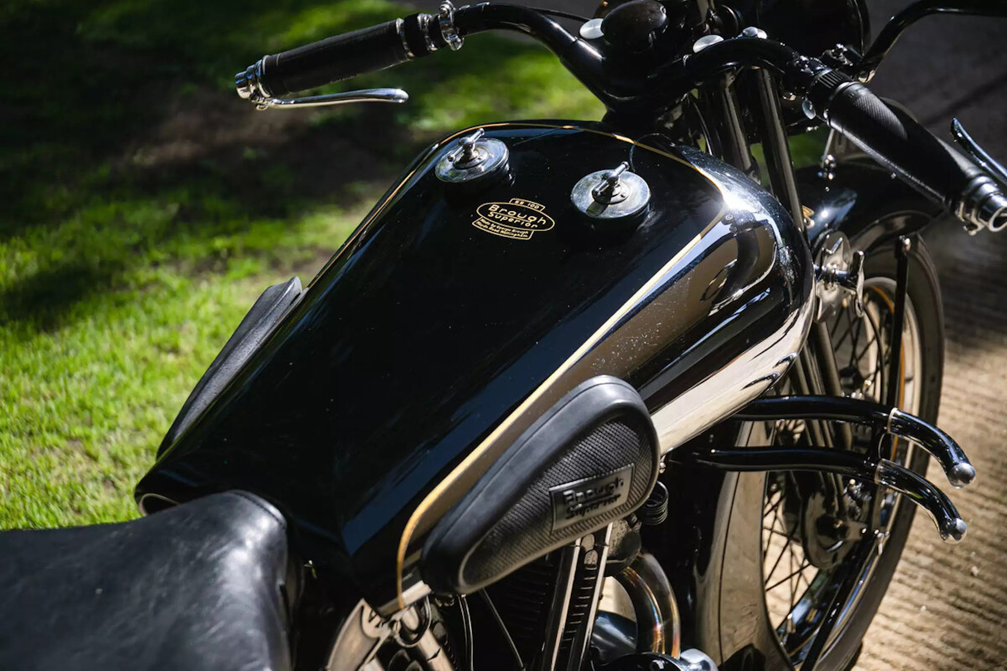 the tank of a 1938 Brough Superior SS100. Media provided by Car & Classic.