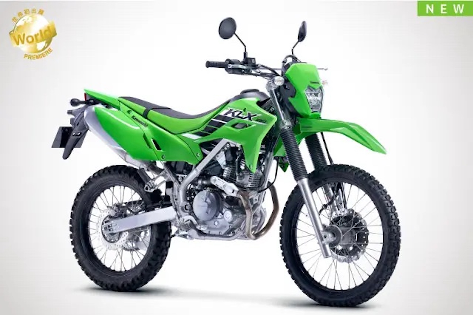 A view of Kawasaki's new KLX230. Media provided by the Japan Mobility Show.
