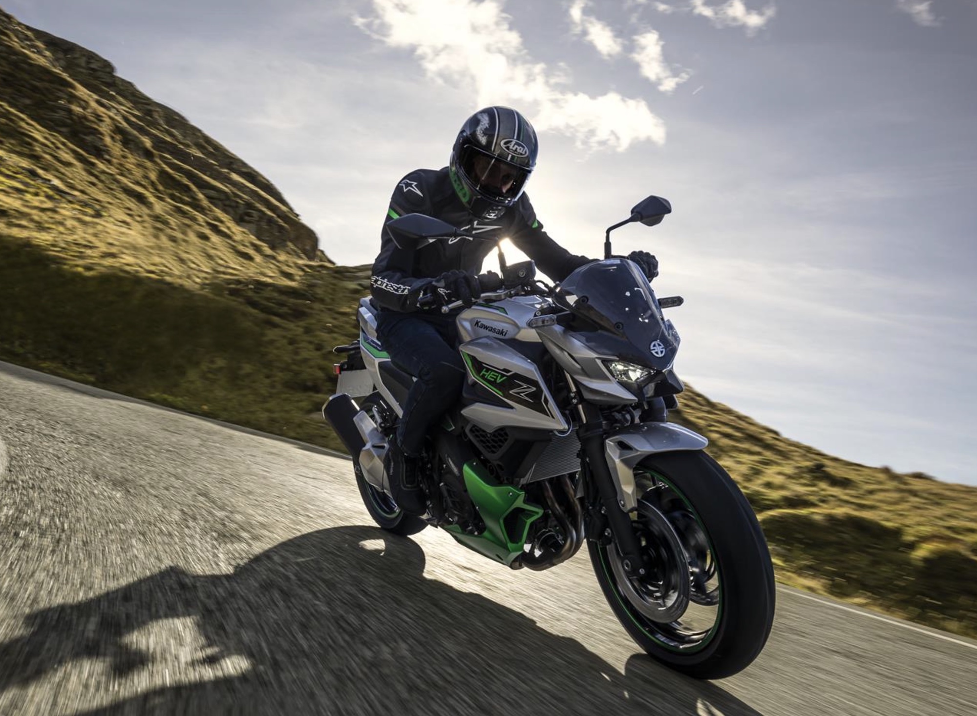 A view of Kawasaki's new hybrid, the Z 7 Hybrid. Media provided by Kawasaki.