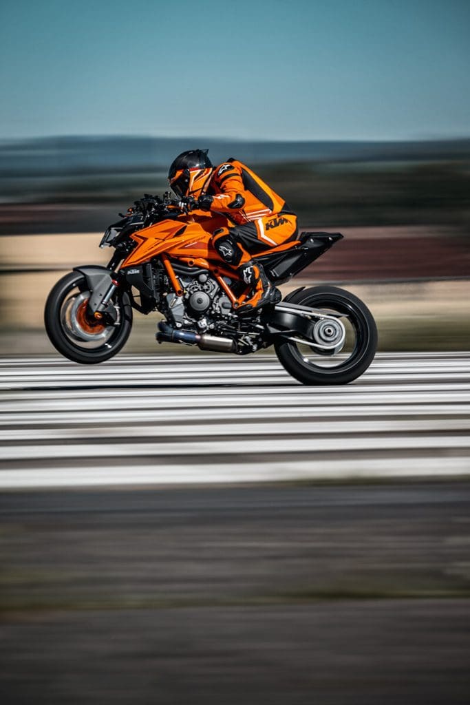 KTM's 2024 1390 Super Duke R EVO. Media provided by KTM.