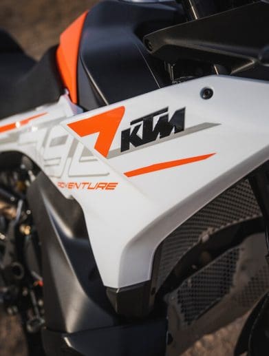 A view of KTM's 2024 790 Adventure. Media provided by KTM.
